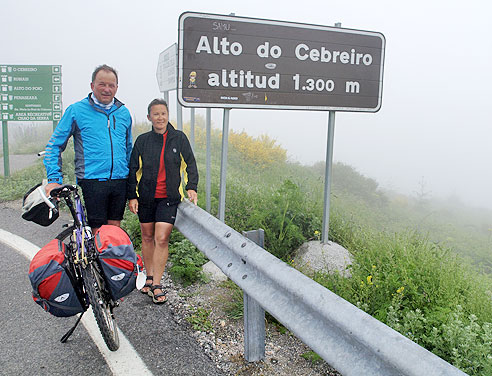 auf dem Pass Cebreiro auf 1300 Meter Höhe