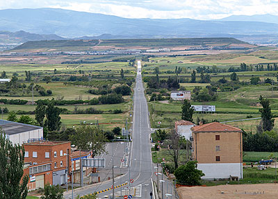 Blick auf die Straße nach Logrono