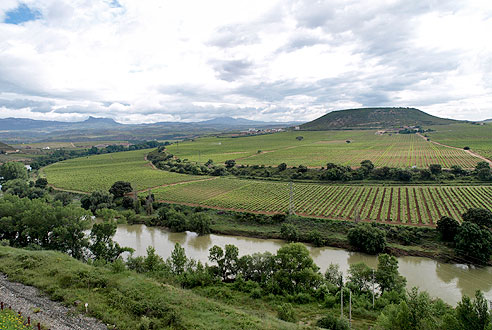 Blick auf die Straße nach Logrono