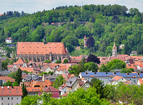 Blick von oben auf Schäbisch Gmünd