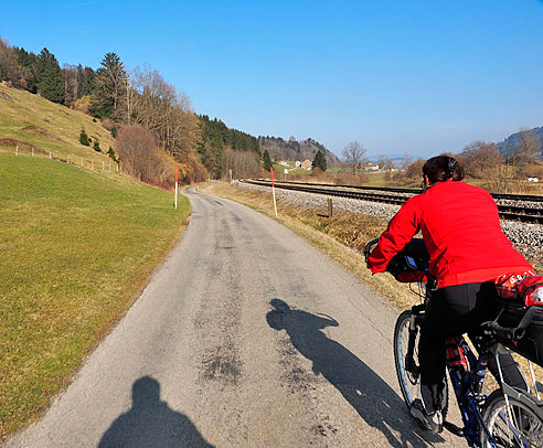 Radweg am linken Talrand