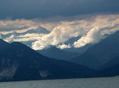 Blick in eine Regenfront