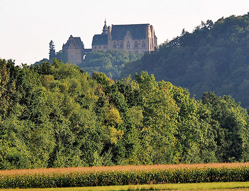 Blick auf das Schloss in Marburg