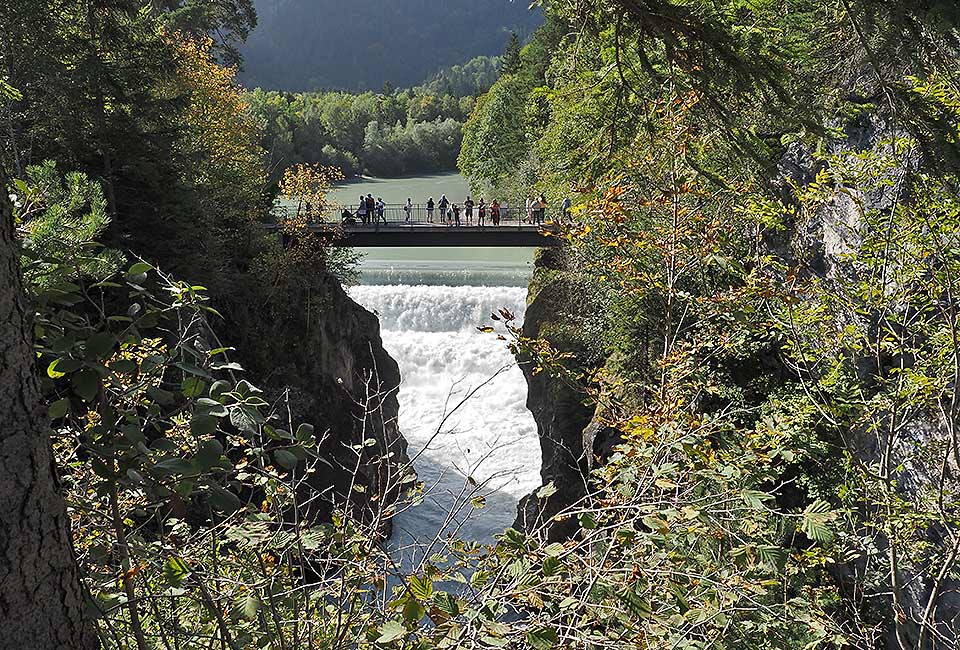 Blick auf den Lechfall bei Füssen Blick auf den Lechfall bei Füssen