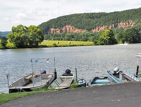 Rote Bundsandsteinwand