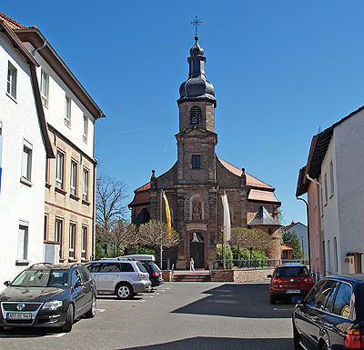 Mainradweg Kirche in Mainaschaff
