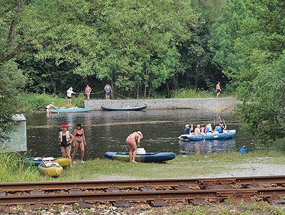 Pausenstelle der Boote