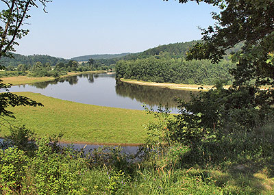 Blick auf das Moldauknie