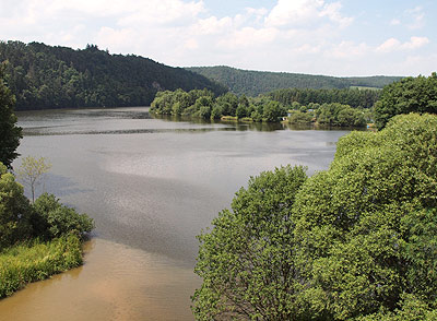 Zusammenfluss Moldau und Luznici