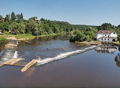 Stauwehr an der Otava