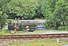 Pausenstelle der Boote