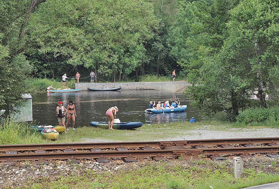 Pausenstelle der Boote