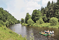 Wassersport auf der Moldau