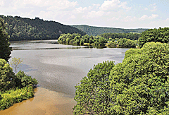 Zusammenfluss Moldau und Luznici