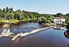 Stauwehr an der Otava