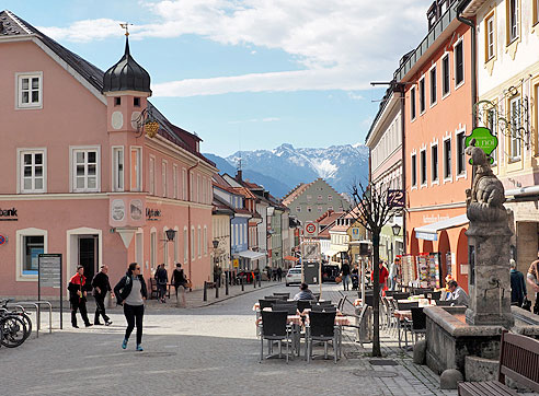 Blick auf den Untermarkt in Murnau