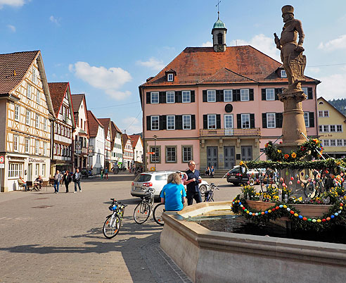 Markplatz und Rathaus in Murrhardt