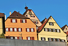 Blick auf das Rathaus auf dem Berg