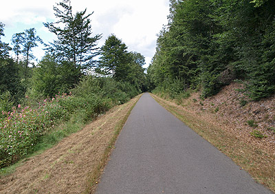 Radweg auf einer Bahntrasse