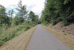 Radweg auf einer Bahntrasse