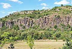 Felswände aus Ryolith