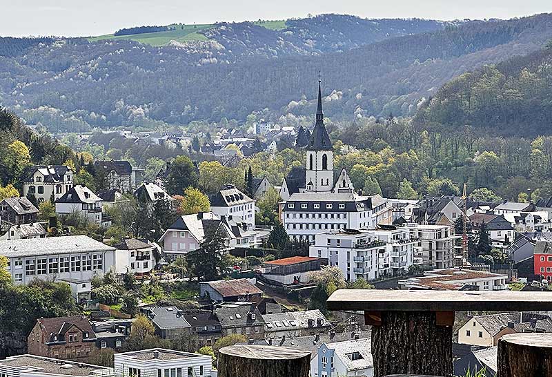 Blick auf Kirn von der Kyrburg