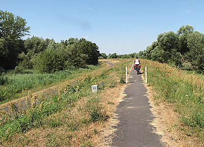 Radweg auf dem Damm