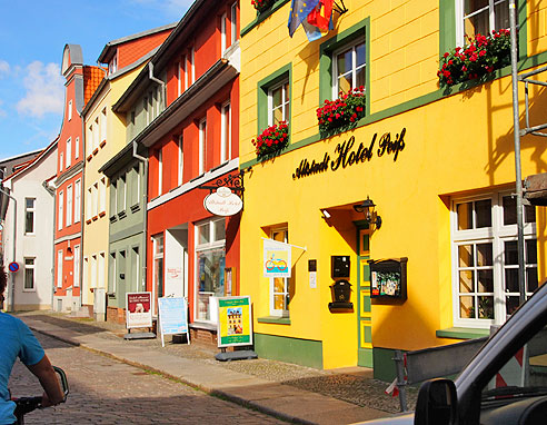 Farbenfrohe Häuser Stralsund