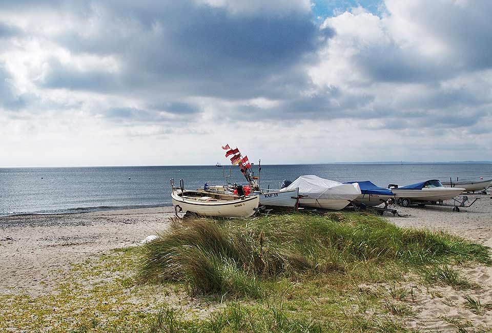 Schiffe am Strand