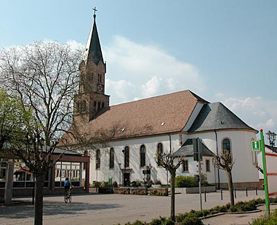 Rheintalradweg: Rülzheim, Mauritiuskirche
