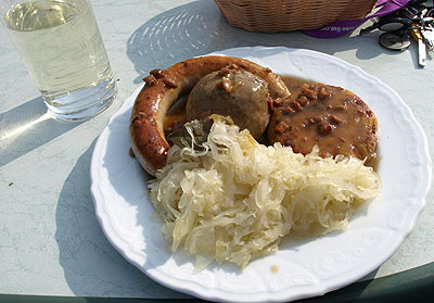 Rheinradweg: Brotzeit am Altrhein