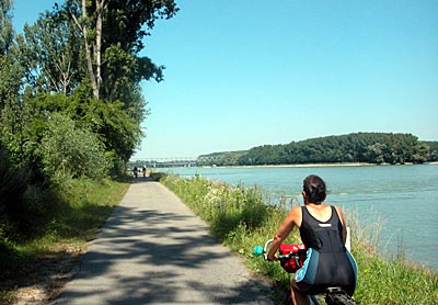 Rheintalradweg: die Brücken vor Germersheim
