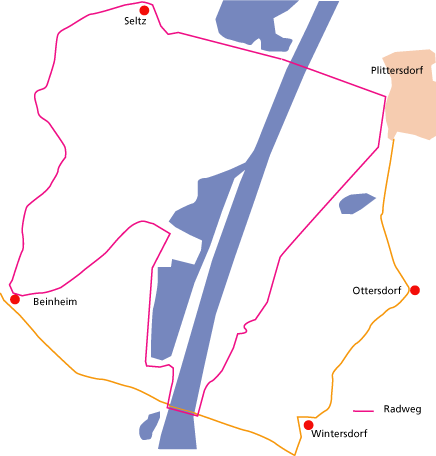 Karte Rundtour Plittersdorf - Beinheim Seltz
