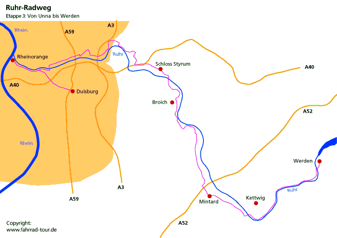 Karte Ruhrradweg Etappe Winterberg bis Arnsberg