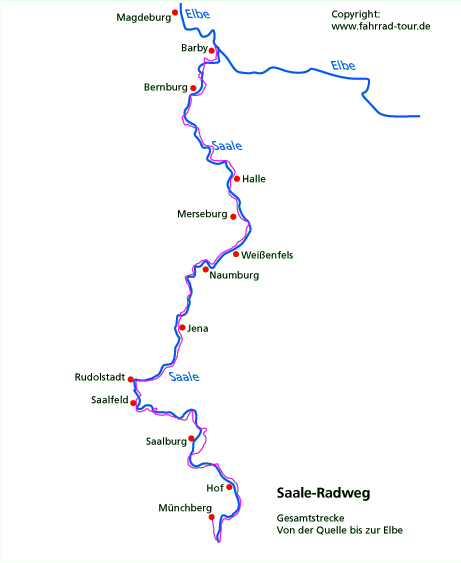 Karte Jakobsradweg