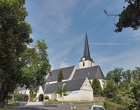 Saaleradweg: Alte Bergkirche Schleiz