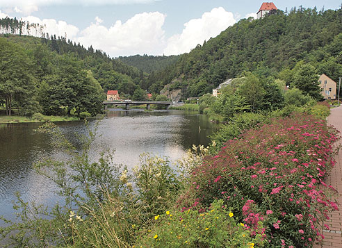 Saaleradweg: Saale in Ziegenr&uuml;ck