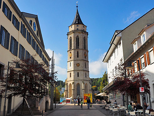 Kirchturm in Balingen - mitten in der Stadt