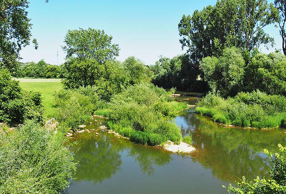 Der Brenztalradweg führt von Königsbronn bis zur Donau