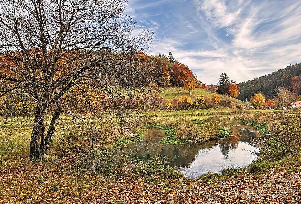 Radrundtour an Lauter, Donau und Glastal