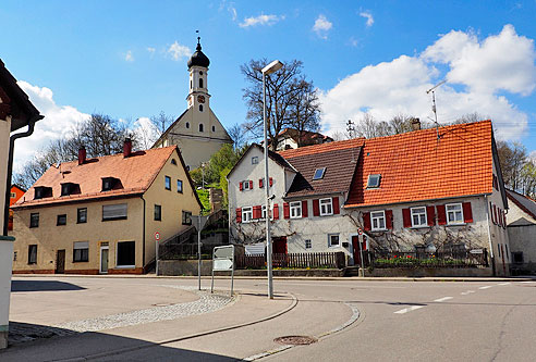 Ortsmitte in Hürben