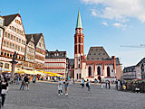 Mainradweg: 
Marktplatz in Frankfurt