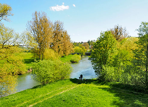 Radtour am Neckarradweg von Tübingen bach Bad Cannstatt