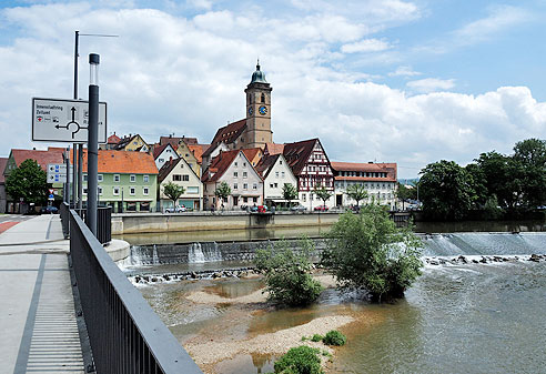 Blick auf die Altstadt von Nürtingen