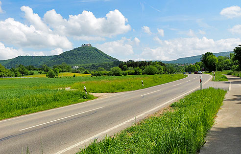 Radweg zur Stadt Neuffen
