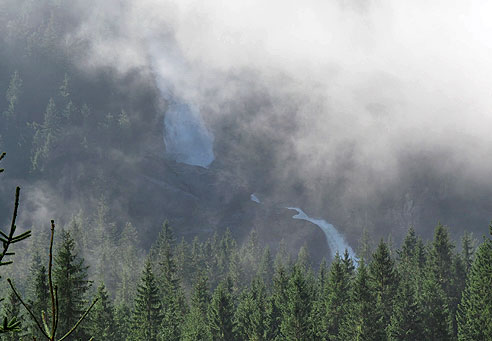Blick auf die Krimmler Wasserfälle
