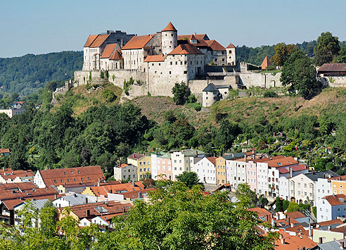 Blick auf die Altstadt von Burghausen