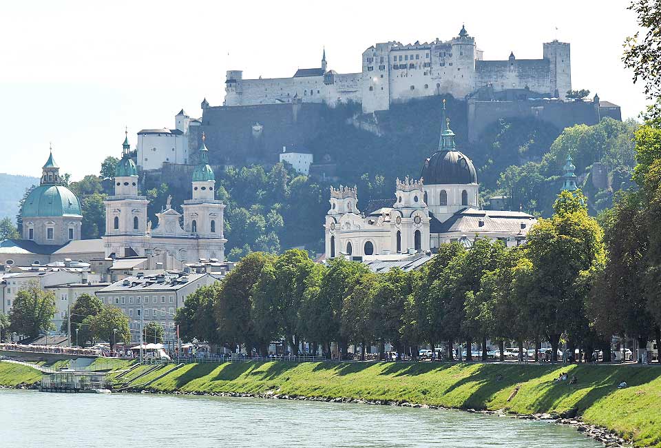 Blick zurück auf Salzburg