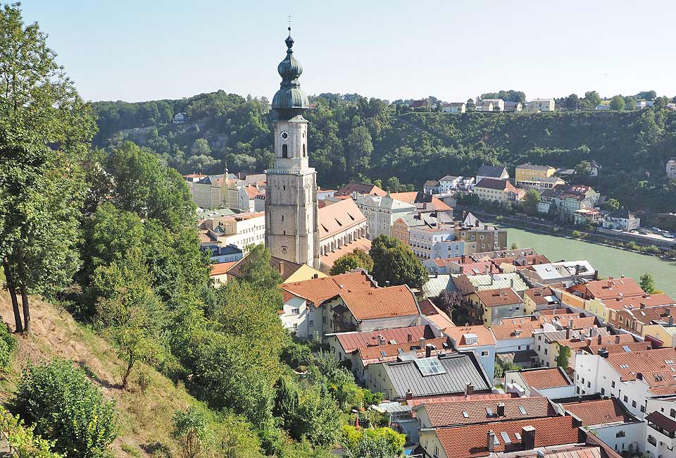 Blick auf die Altstadt von Burghausen