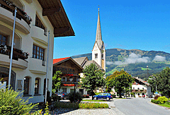Ortsmitte in Hollersbach